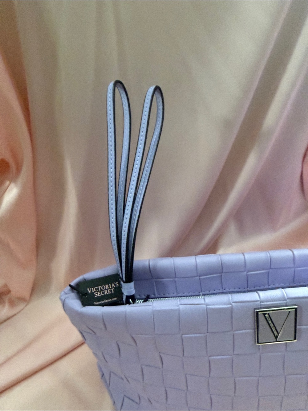 Victoria's Secret Lavender Woven Cosmetic Bag - Picture 4 of 6